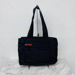 ✨PRADA✨プラダ✨ロゴ✨ナイロン✨トートバッグ✨ブラック✨バンドバッグ✨