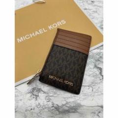 マイケルコース カードケース ジェットセット トラベル ブラウン