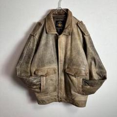 レザーフライトジャケット A-2タイプ G-1 一点物 短丈 本革 XL