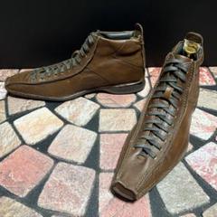 KISCO キスコ　イタリアン　ショートブーツ　【40】　25.0cm ブラウン