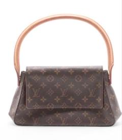 本日限定SALE⭐︎美品⭐︎Louis Vuitton ミニルーピング　モノグラム ルイヴィトンミニルーピング USA製 14145 ブラウン レディース