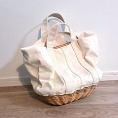 【極美品✨️】エバゴス カゴバッグ ハンドバッグ 被せ付き 250311t-23_1.jpg