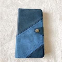 ⭐︎ 手帳型スマホケース　ブルー　シンプルスマホ6 おしゃれ　可愛い
