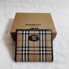 未使用級 BURBERRY LONDON 折り財布 がま口財布 ノバチェック