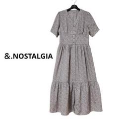 ＆.NOSTALGIA 花柄　ワンピース　半袖　Mサイズ 前ボタン　春　夏