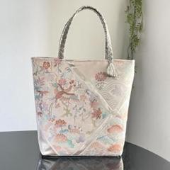 帯リメイクバッグ 桜さくら Mサイズ 和装バッグ 帯バッグ トート