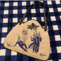 お洒落な刺繍のミニトート