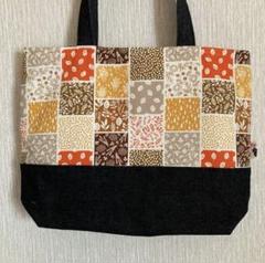 ハンドメイドパッチワークバッグ(淡いグリーン系、花) ハンドメイドパッチワークバッグ(淡いグリーン系、花