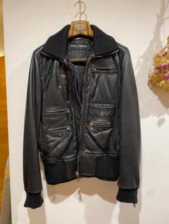 【定価45万円】 DOLCE&GABBANA レザーブルゾン コレクションモデル DOLCE&GABBANA - コレクションモデル GACKT着 DOLCE&GABBANA