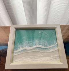 レジンアート　海　枠付き　30×26cm No.167