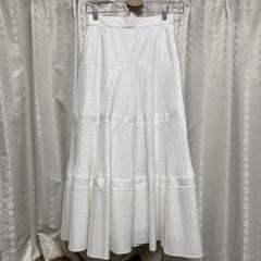 【タグ付き新品未使用】ルルウィルビー　ホワイト プリーツ ロングスカート LOULOU WILLOUGHBY】サーキュラープリーツスカート|allureville