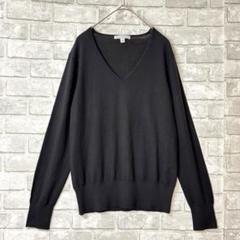 オールドユニクロ カシミヤ100 Vネック ニット 美品 XL ブラック 高品質