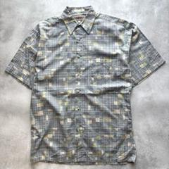 00s〜　CAMPIA MODA 総柄　コットン　シャツ　半袖　古着　アメカジ