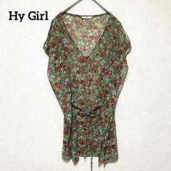 zo538 Hy Girl/花柄肩出しブラウス花柄/総柄カットソー/個性的