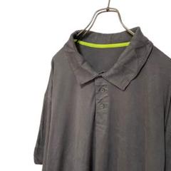 無地　ヴィンテージ　半袖ポロシャツ　グレー　2XL