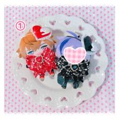 ①ヘッドドレス＆リボン チョコ 赤