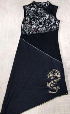 オッズオン ジャパン チャイナ 和チャイナ 蝶々 半袖 黒 和柄 トップス オッズオン ジャパン チャイナ 和チャイナ 蝶々 半袖 黒 和柄