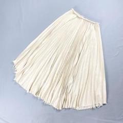 VERMEIL プリーツロングスカート ライトベージュ サイズ36*BD957