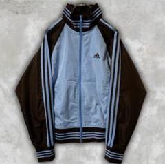 adidas トラックジャケット ナイロンジャケット ブラウン ブルー