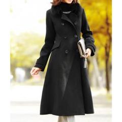ルイルエブティック 定価2.7万 フォックスファーWブレストロングコート S