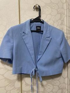 ZARA ザラ　ライトブルー クロップドジャケット XS