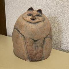猫の置物　陶器　手作り　作家　青い目の猫 イタリアの工房BITOSSIによる青い陶器の猫 商品詳細 猫雑貨 猫