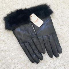 Chloé ブラック 手袋 ファー付き 19cm ラムレザー Chloé ブラック 手袋 ファー付き 19cm ラムレザー - メルカリ