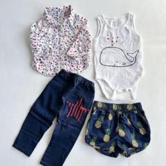 【4点まとめ売り】キッズ　男の子　シャツ　パンツ　ロンパース　春夏　80サイズ
