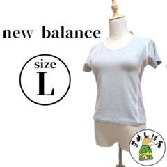 new balance ニューバランス【L】半袖トップス ストレッチ生地 リボン