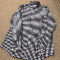 中古L バックナンバーチェック柄長袖シャツ