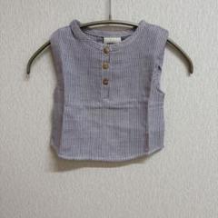 Studio Boheme ストライプ ノースリーブシャツ 12M