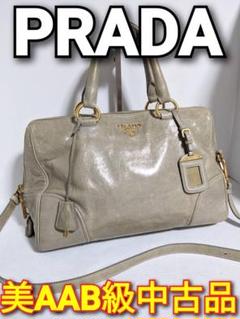 専用■美品■PRADAプラダメタルロゴ高級レザー 2wayショルダーハンドバッグ