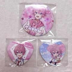 さとみくん 7th Anniversaryハート缶バッジ バッジ・ピンズ さとみ(すとろべりーぷりんす/等身/7thロゴ入り