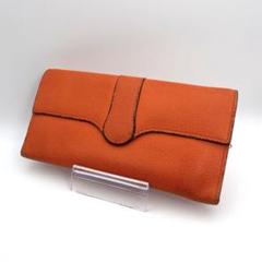 ヴァレクストラ　長財布　フラップ式　オレンジ