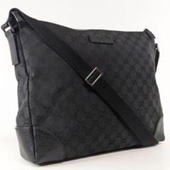 GUCCI グッチ キャンバス レザー ショルダーバッグ 斜め掛け 黒 2025年最新】グッチ ショルダーバッグ gg キャンバスの人気