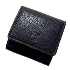 【極美品】LOEWE ロエベ　コインケース　小銭入れ　ブラック　アナグラム　本革 LOEWE ロエベ アナグラム コインケース レザー 本革 ブラック 黒色