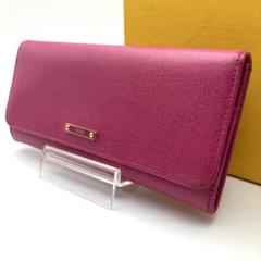 FENDI フェンディ 長財布 美品 二つ折り ロゴプレート 保存箱、ギャラカ付 FENDI フェンディ 長財布 美品 二つ折り ロゴプレート 保存箱