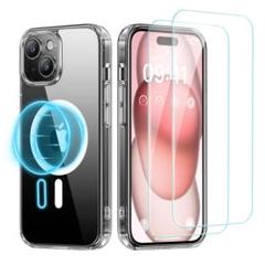 NIMASO iPhone15用ケース ガラスフイルム（2枚）Magsafe対応