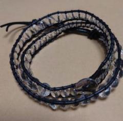 【未使用】TarTar  ブラックスピネル　ファセットブレスレット　(ローリン) 未使用】TarTar ブラックスピネルファセットブレスレット(ローリン)