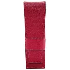 新品未使用　エルメス　ペンケース　バイカラー　1本差し　ブラック×レッド HERMES エルメス ペンケース 1本用 レザーペンケース レザー