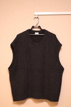 AURALEE オーラリー コットン ニットベスト 日本製 X4237 AURALEE(オーラリー) SUPER FINE WOOL RIB KNIT TURTLE NECK