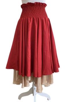 スカート NON TOKYO/SHEAR LAYERD SKIRT DIRECT PRINT RIB GATHER LONG SKIRT (NOISE) – NON TOKYO