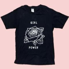 O GIRL POWER バラ ローズ プリントロゴT 半袖 Tシャツのサムネイル