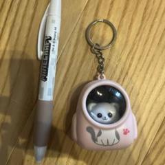ねこ　宇宙飛行士キーホルダー