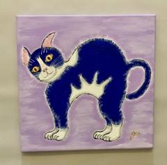 各種公募展入選作家による現代アート作品　『ブルーキャット　NO.4 』 各種公募展入選作家による現代アート作品 『ブルーキャット NO.7