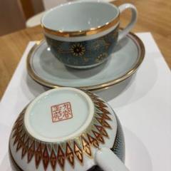 極上美品！大特価！／入手超困難！レア／大正～昭和初期 九谷焼青粒細字文茶器 極上美品！大特価！／入手超困難！レア／大正～昭和初期 九谷焼