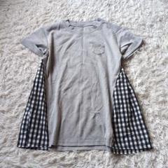 新品 【AIRY FAIRY】 Мサイズ サイド切替異素材ドッキング半袖Tシャツ