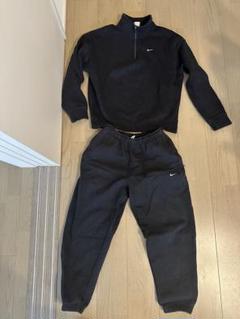 NIKE BLACK ハーフジップ スウェット 上下セット NIKE ナイキ スウェット 上下 レディース セットアップ クラブ