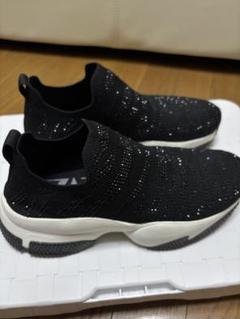 【新品未使用】ZARA ブラック スニーカー　ストーン　ビジュー 2025年最新】zara スニーカー ラインストーンの人気アイテム