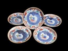 古伊万里　色絵　鳳凰に芭蕉葉の図　手塩皿　５枚　C193AS-VVu 古伊万里 色絵 鳳凰に芭蕉葉の図 手塩皿 5枚 C193AS-VVu - メルカリ